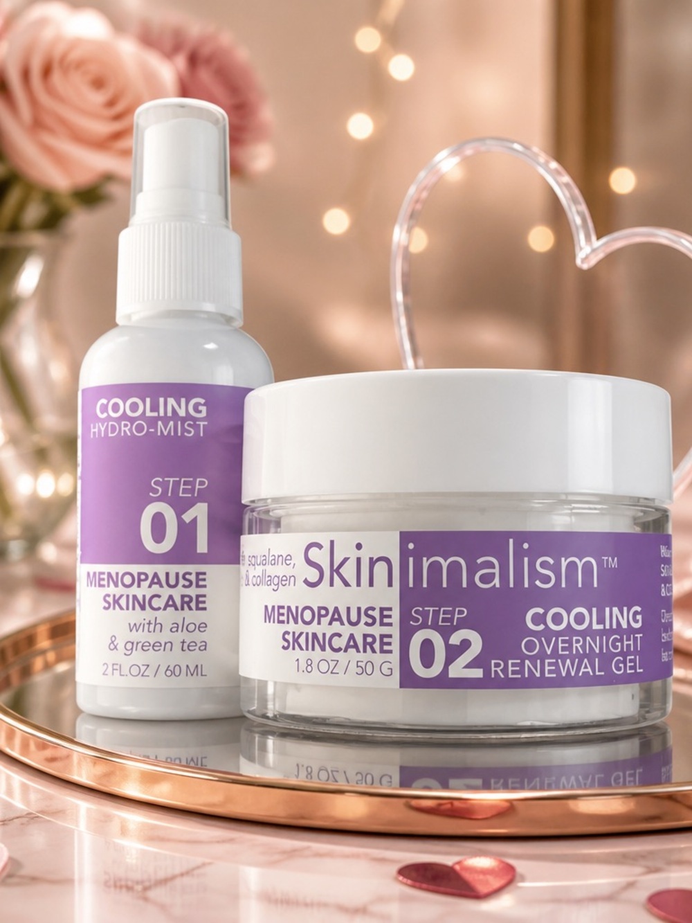 Cooling Menopause Skincare Set in Lavender (Step 01 + Step 02)